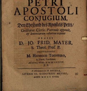 Petri apostoli coniugium