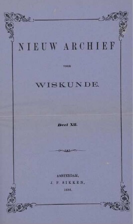 12: Nieuw archief voor wiskunde