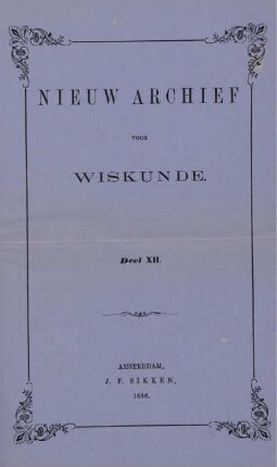 12: Nieuw archief voor wiskunde
