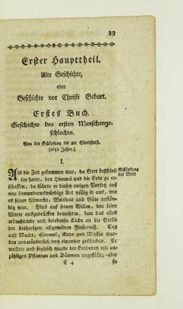 Erstes Buch. Geschichte des ersten Menschengeschlechts
