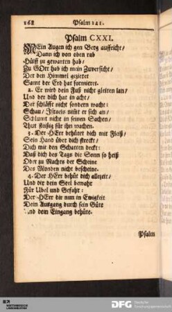 Psalm CXXI, CXXV, CXXVIII
