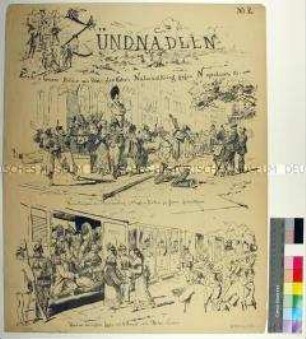 Spottblatt auf die Niederlage Napoleons III. und die geschlagene französische Armee