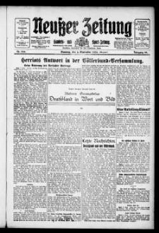 Neußer Zeitung : Stadt- und Landbote : Heimatzeitung für die Stadt Neuß u. den Landkreis Grevenbroich-Neuß