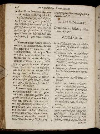 Titulus Decimus. De nullitate ex defectu jurisdictionis delegatæ.