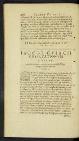 Iacobi Cuiacii Observationum Liber VII.