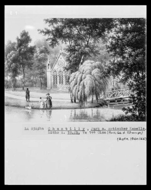 Chantilly, Park mit gotischer Kapelle