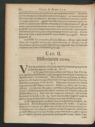 Cap. II. Historiarum ...