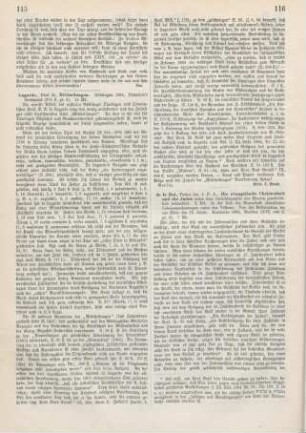 115-116 [Rezension] Lagarde, Paul de, Mittheilungen