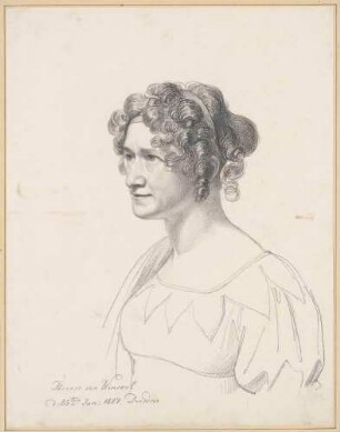 Bildnis Winckel, Therese aus dem (1784-1867), Malerin, Musikerin, Schriftstellerin