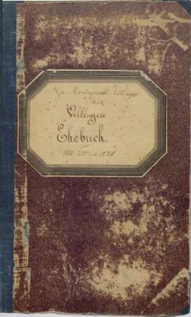 Villingen, Villingen-Schwenningen VS; Katholische Gemeinde: Heiratsbuch 1810-1820
