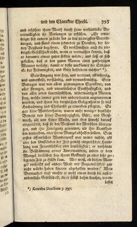 395-406, Sein Umgang war frey, und vertraut, offenherzig ...