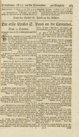 Die erste Epistel S. Pauli an die Corinther.