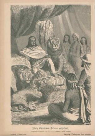König Theodoros, Audiens ertheilend