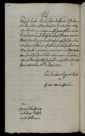 Erinnerung an die fortwährende Überprüfung der Finanzen des Universitätsbuchhändlers Vandenhoeck.