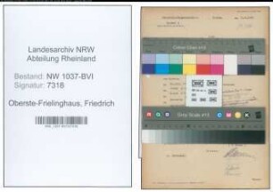 Entnazifizierung Friedrich Oberste-Frielinghaus , geb. 25.07.1900 (Landwirt)