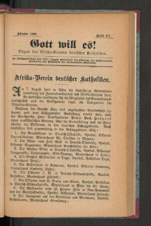 Oktober 1909. Heft 10.