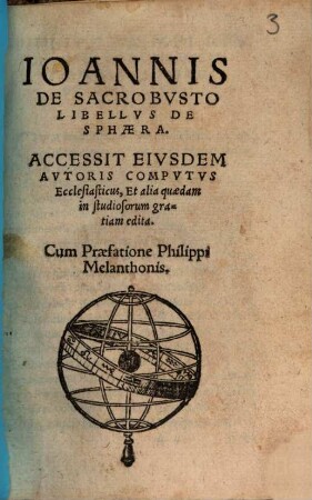 Ioannis de Sacro Busto Libellvs De Sphaera