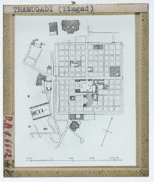Timgad, römische Stadt Timgad : Grundriss, Lageplan