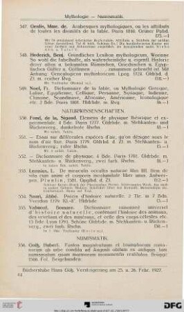 Naturwissenschaften (Nr. 550-555)