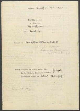 2 Fragebogen und Karte Malmsheim, OA Leonberg
