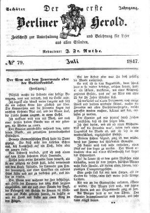 Nummer 79, Juli 1847