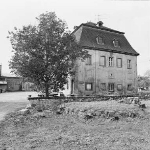 Trebsen. Nebengebäude im Gutshof (18. Jahrhundert), Giebelansicht