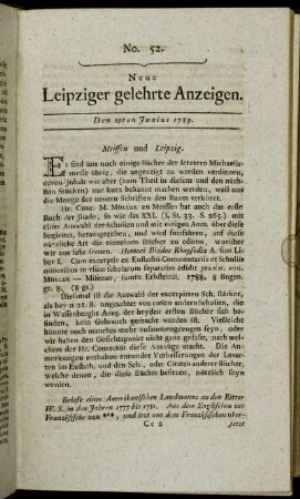 No. 52. Den 29ten Junius 1789.