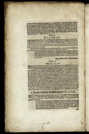 2. Fernere rechtliche Außführung der Speciei facti.