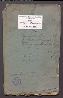 Von dem Freiherrn Kanne zu Breitenhaupt nachgesuchte Ablösung eines Lehens des Stifts Neuenheerse