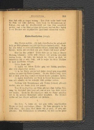 Kinderkrankheiten.