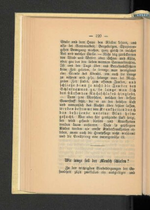 Wie lange soll der Mensch schlafen?