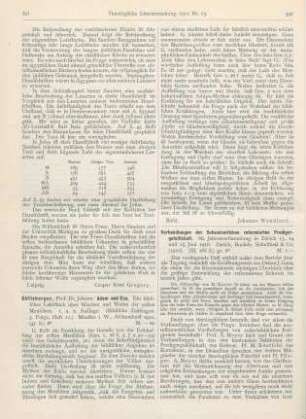 392-393 [Rezension] Verhandlungen der Schweizerischen reformierten Predigergesellschaft. 66. Jahresversammlung in Zürich 13., 14. und 15. Juni 1910