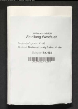 56 Briefe an beide Eltern von der Tochter Eleonore Vincke und dem Schwiegersohn Ludwig Vincke