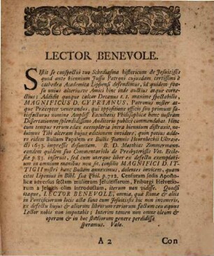 M. Joannis Coleri SS.Theol. C. Schediasma Historicum De Jesuitissis s. Jesuiter-Nonnen