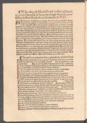 Sequuntur annotationes capitolorum primi libri ...