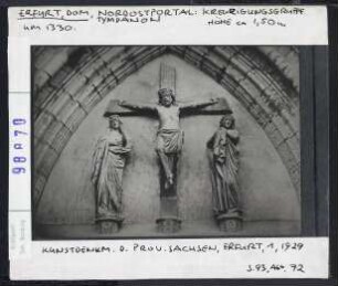 Erfurt, Dom: Nordostportal, Kreuzigungsgruppe