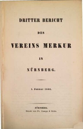 Jahresbericht des Vereins Merkur in Nürnberg. 3. 1865 (1866)