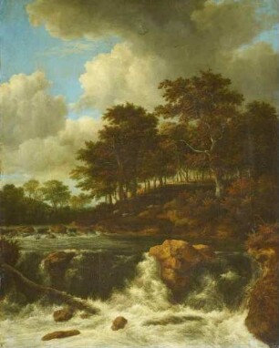 Der Wasserfall vor dem Abhang