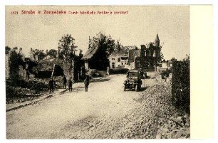 Nummerierte Kriegs-Erinnerungs-Karte: Nr. 82: Straße in Zonnebeke
