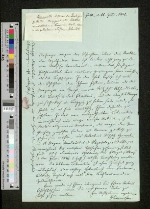 Brief an Karl Heinrich Reclam
