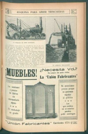 Máquina para abrir trincheras