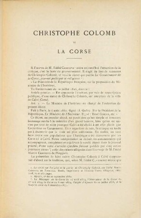 Christophe Colomb et la Corse : Observations sur un décret récent du gouvernement français. Extrait de la Critique No du 18 juin 1883