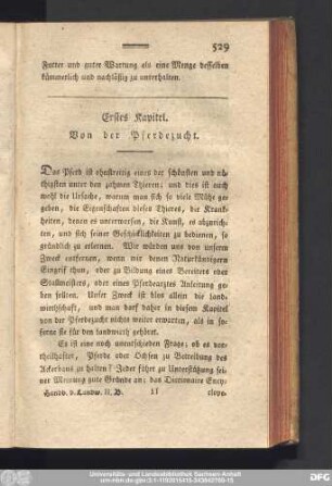 Erstes Kapitel. Von der Pferdezucht.