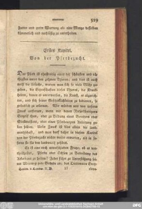 Erstes Kapitel. Von der Pferdezucht.