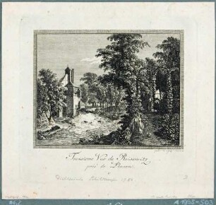Die Walkmühle und der Reisewitzsche Garten an der Weißeritz im Dorf Plauen bei Dresden, aus Müllers Dichterischen Schilderungen, 1786, Heft 2