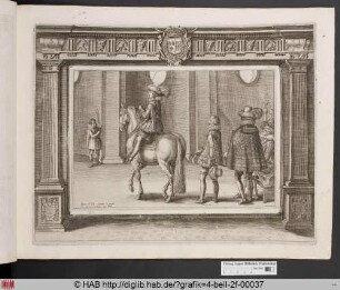 [König Ludwig XIII beim Dressurreiten]