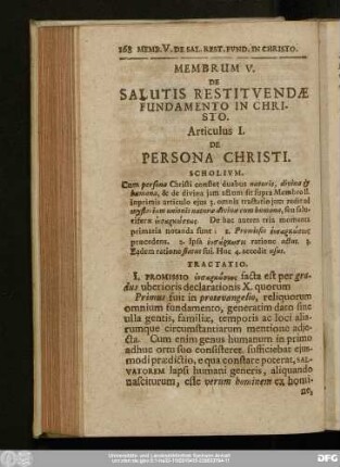 Articulus I. De Persona Christi.