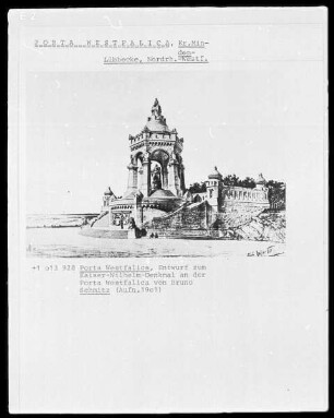 Entwurf für das Kaiser-Wilhelm-Denkmal an der Porta Westfalica