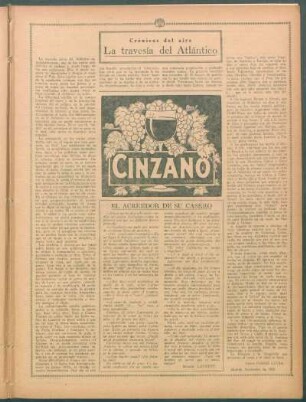 La travesía del Atlántico : Crónicas del aire