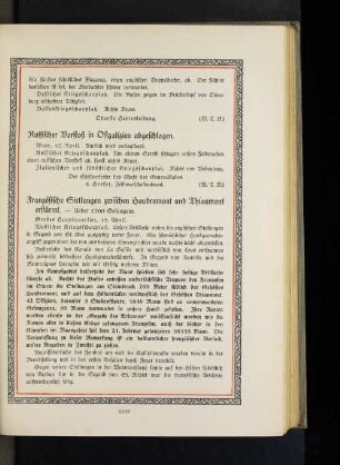 Französische Stellungen zwischen Haudromont und Thiaumont erstürmt.